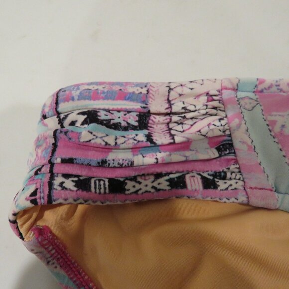 SEAFOLLY Beach Bazaar Persian Pink Patchwork Print Hipster Bikini Bottom Size 8 - Picture 7 of 12